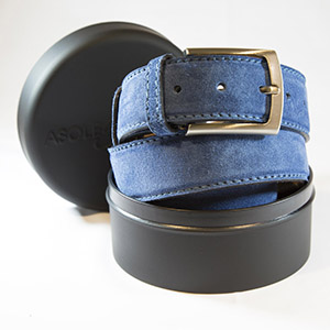 Cintura Marcapunto Scamosciato Jeans Vera Pelle