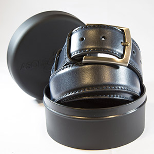 Cintura Marcapunto Blu <br/> Vera Pelle