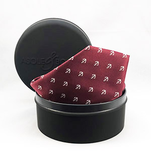 Cravatta ANCHOR BORDEAUX <br/> 100% SILK