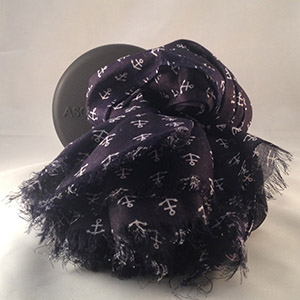 Sciarpa Ancora Blu <br/>100% Cotone