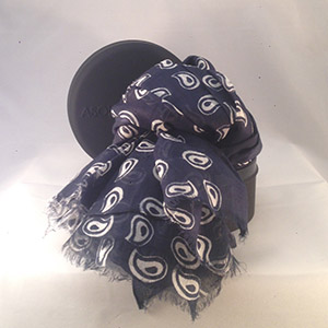 Sciarpa Cachemire Blu <br/>100% Cotone