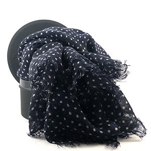 Sciarpa DIS.POIS <BR/> BLU E BIANCO <BR/> 100% LANA
